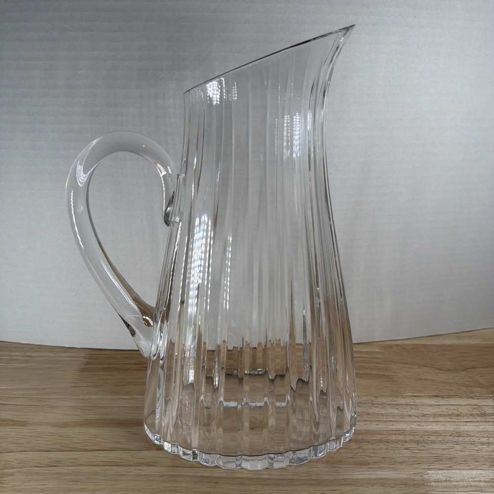 Atlantis Fantasy Cut, Clear, Vertical Cuts Pitcher 10 1/2"